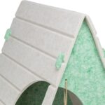 Trixie Kattenmand Speelbox Lucy Driehoekig Vilt Zand / Groen - 46 x 38 x 50 cm