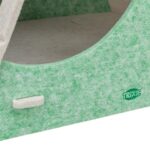 Trixie Kattenmand Speelbox Lucy Driehoekig Vilt Zand / Groen - 46 x 38 x 50 cm