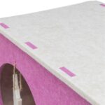 Trixie Speelbox Merle Vierkant Vilt Zand / Roze - 58 x 27 x 29 cm