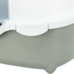 Trixie Kattenbak Davio Top Outdoor Met Kap Grijs / Wit - 56 x 39 x 39 cm