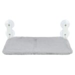 Trixie Hangmat Voor Aan Raam Opvouwbaar Pluche / Mesh Wit / Grijs - 58 x 34 cm