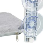 Trixie Hangmat Voor Aan Raam Opvouwbaar Pluche / Mesh Wit / Grijs - 58 x 34 cm