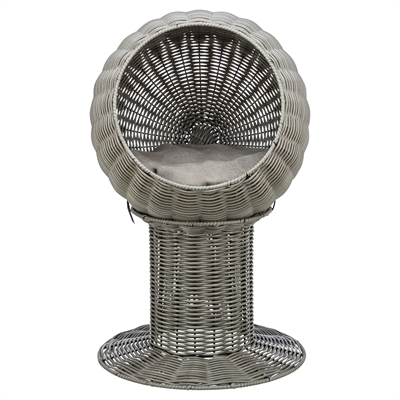 456477.jpg Trixie Kattenmand Amalia Rond Polyrattan Grijs - 42 x 42 x 70 cm