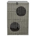 Trixie Kattenmand Amalia Hoekig Polyrattan Grijs - 37 x 35 x 57 cm