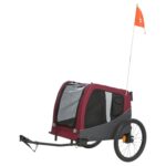 Trixie Hondenfietskat Grijs / Rood - 80/145 x 75 x 86 cm