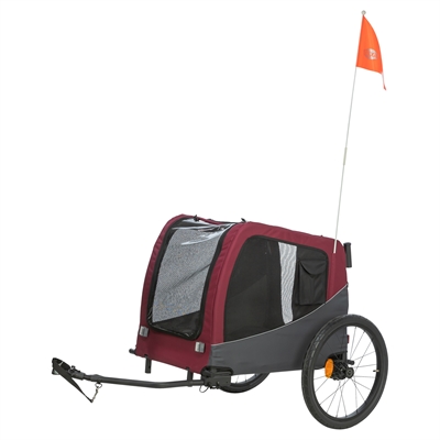 456489.jpg Trixie Hondenfietskat Grijs / Rood - 80/145 x 75 x 86 cm