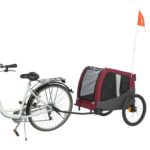 Trixie Hondenfietskat Grijs / Rood - 80/145 x 75 x 86 cm