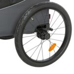 Trixie Hondenfietskat Grijs / Rood - 80/145 x 75 x 86 cm