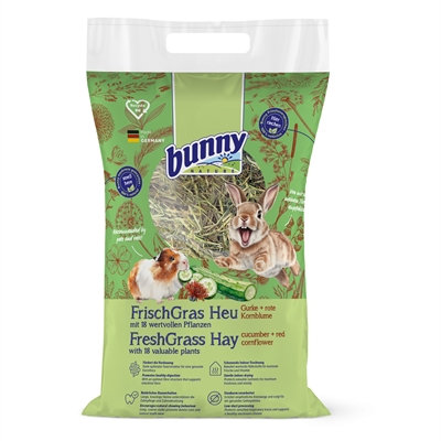 Bunny Nature Freshgrass Hooi Komkommer / Rode Korenbloem - 500 g