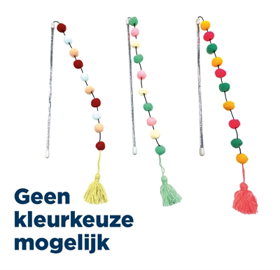 456671.jpg Croci Kattenhengel Pompom Assorti - 30 x 5 cm