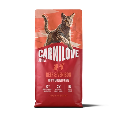 Carnilove Active Adult Sterilised All Breeds Beef / Venison - 6 kg