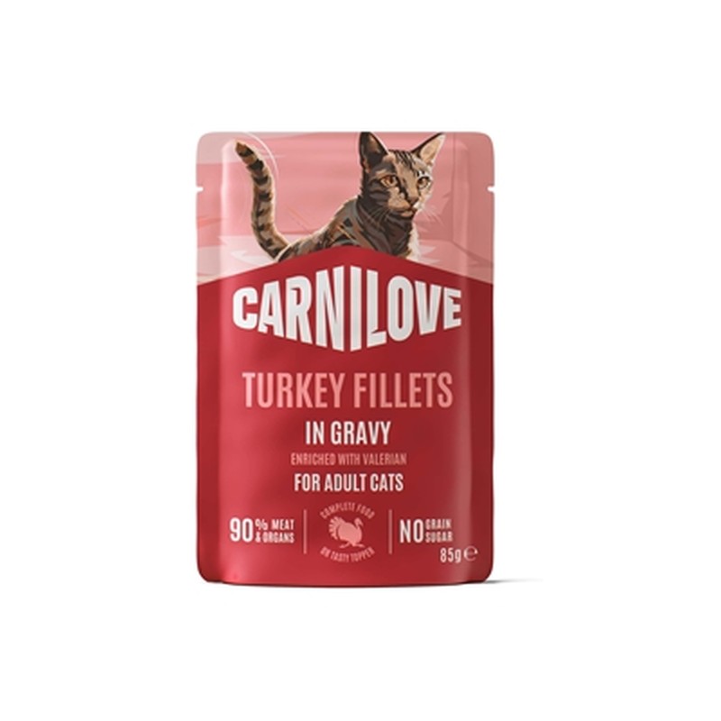 Carnilove Pouch Turkey / Valerian In Gravy - 24 x 85 g