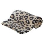 Trixie Hondendeken Leo Softpluche Panterprint Creme - 100 x 70 cm