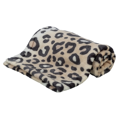 456865.jpg Trixie Hondendeken Leo Softpluche Panterprint Creme - 100 x 70 cm