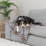 Trixie Hondendeken Leo Softpluche Panterprint Creme - 150 x 100 cm