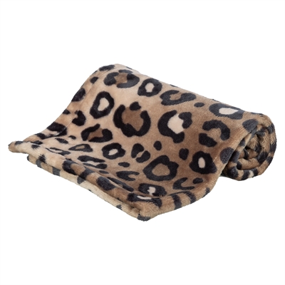 456867.jpg Trixie Hondendeken Leo Softpluche Panterprint Bruin - 100 x 70 cm