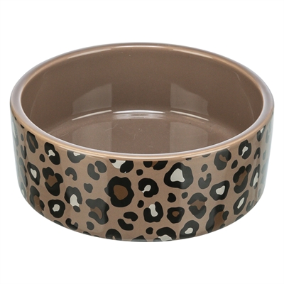 Trixie Voerbak / Drinkbak Leo Keramiek Panterprint Assorti - 1 l 18 x 18 x 7 cm