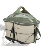 Trixie Fietsmand Voor Bagagedrager Polyester Olijfgroen / Beige - 46 x 33 x 40 cm