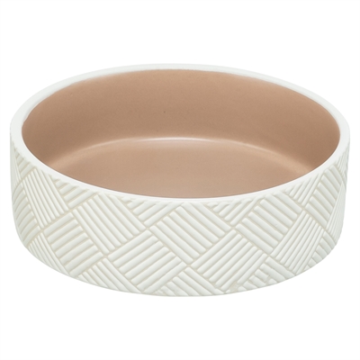 456892.jpg Trixie Voerbak / Drinkbak Patroon Keramiek Wit / Beige - 14 x 14 x 4,5 cm