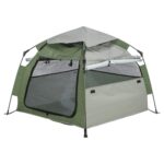 Trixie Hondentent Pop-Up Olijfgroen / Beige - 100 x 100 x 80 cm