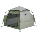 Trixie Hondentent Pop-Up Olijfgroen / Beige - 100 x 100 x 80 cm