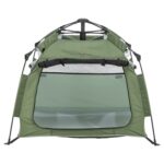 Trixie Hondentent Pop-Up Olijfgroen / Beige - 100 x 100 x 80 cm