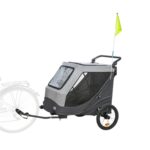 Trixie Fietskar Opvouwbaar Snelvouw Functie Tot 45Kg Grijs - Xl 87,5 x 93/150 x 97 cm