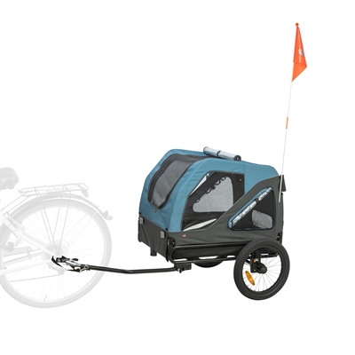 456912.jpg Trixie Fietskar Tot 35 Kg Blauw / Grijs - M 81 x 102/145 x 102 cm