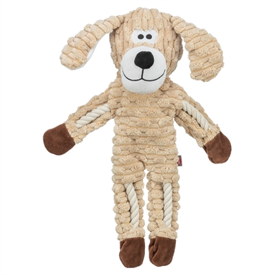 456928.jpg Trixie Hond Pluche Met Touw Zand - 38 cm