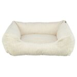 Trixie Vital Hondenmand Jonna Hoekig Ribfluweel Creme - 60 x 50 cm