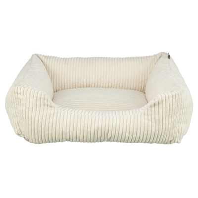 Trixie Vital Hondenmand Jonna Hoekig Ribfluweel Creme - 80 x 60 cm