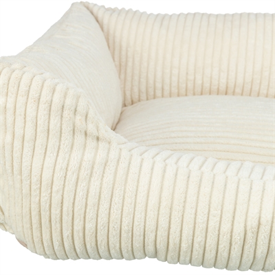 Trixie Vital Hondenmand Jonna Hoekig Ribfluweel Creme - 100 x 70 cm