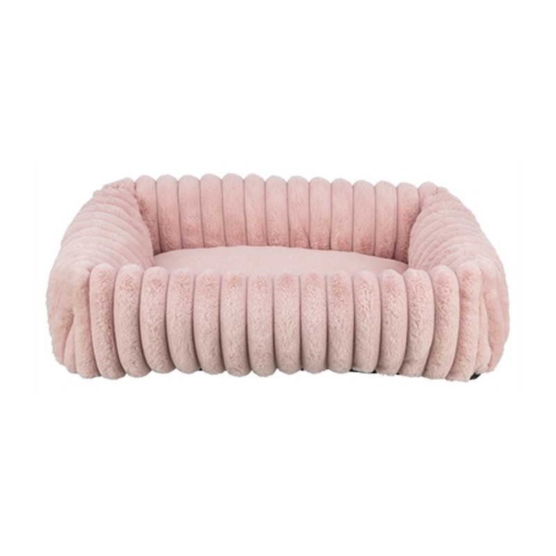 HuisdierXL VDM 456960 image derivative v1 Trixie Hondenmand Lonni Hoekig Ribfluweel Roze - 100 x 70 cm