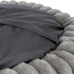 Trixie Hondenmand Lonni Rond Brede Ribstof Antraciet - 60 x 60 x 13 cm