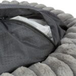 Trixie Hondenmand Lonni Rond Brede Ribstof Antraciet - 60 x 60 x 13 cm
