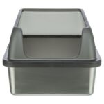 Trixie Kattenbak Rvs Met Rand Grijs - 40 x 52 x 29 cm