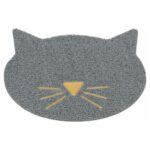Trixie Kattenbakmat Kattenkop Pvc Lichtgrijs - 42 x 40 cm