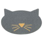 Trixie Kattenbakmat Kattenkop Pvc Lichtgrijs - 60 x 50 cm