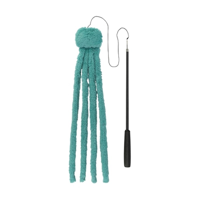HuisdierXL VDM 457034 image derivative v1 Trixie Kattenhengel Telescopisch Grote Katten Met Pluche Octopus Groen - 106 cm