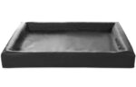 Bia Bed Kunstleer Hoes Hondenmand Zwart - Bia-7 120 x 100 x 15 cm