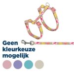 Trixie Kattentuigje Met Riem Bloemen Motief Assorti - 27-45 x 1 cm