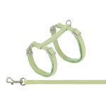 Trixie Kattentuigje Met Riem Fluweel Groen - 28-45 x 1 cm