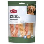Trixie Denta Fun Puffed Rolls Met Kippenborst - 100 g