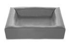 Bia Bed Kunstleer Hoes Hondenmand Grijs - Bia-3 70 x 60 x 15 cm