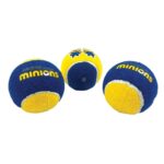 Minions Squeaky Tennisballen Met Piep Geel / Blauw - 6,5 cm