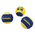 Minions Squeaky Tennisballen Met Piep Geel / Blauw - 6,5 cm
