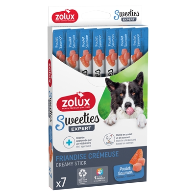 Zolux Sweeties Expert Creamy Sticks Kip / Zalm - 7 x 14 g