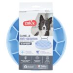 Zolux Voerbak Hond Slow Feed Met Zuignappen Silicone Blauw - 21,5 x 21,5 x 4,5 cm