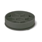 Zolux Voebrak Hond Slow Feed Met Zuignappen Silicone Grijs - 16 x 16 x 4,5 cm