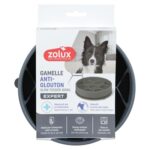 Zolux Voebrak Hond Slow Feed Met Zuignappen Silicone Grijs - 16 x 16 x 4,5 cm